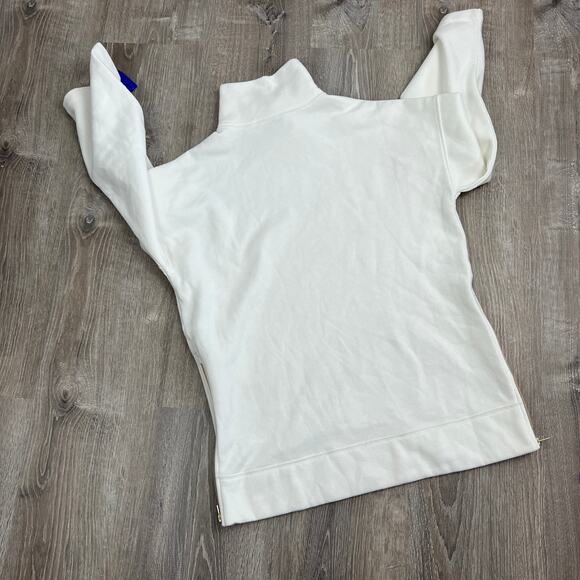 JoyLab Women's White Fleece Long Sleeve Tunic With Side Zip - Size Small - NWT - Picture 6 of 8